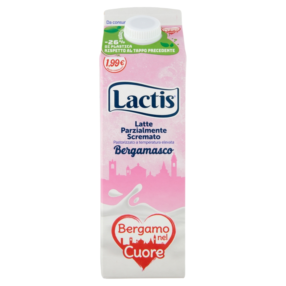 Lactis Latte Parzialmente Scremato Pastorizzato a temperatura elevata Bergamasco 1000 ml